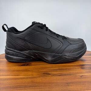 Nike Air Monarch IV Mens Size 12 Triple Black Walking Shoes Comfort